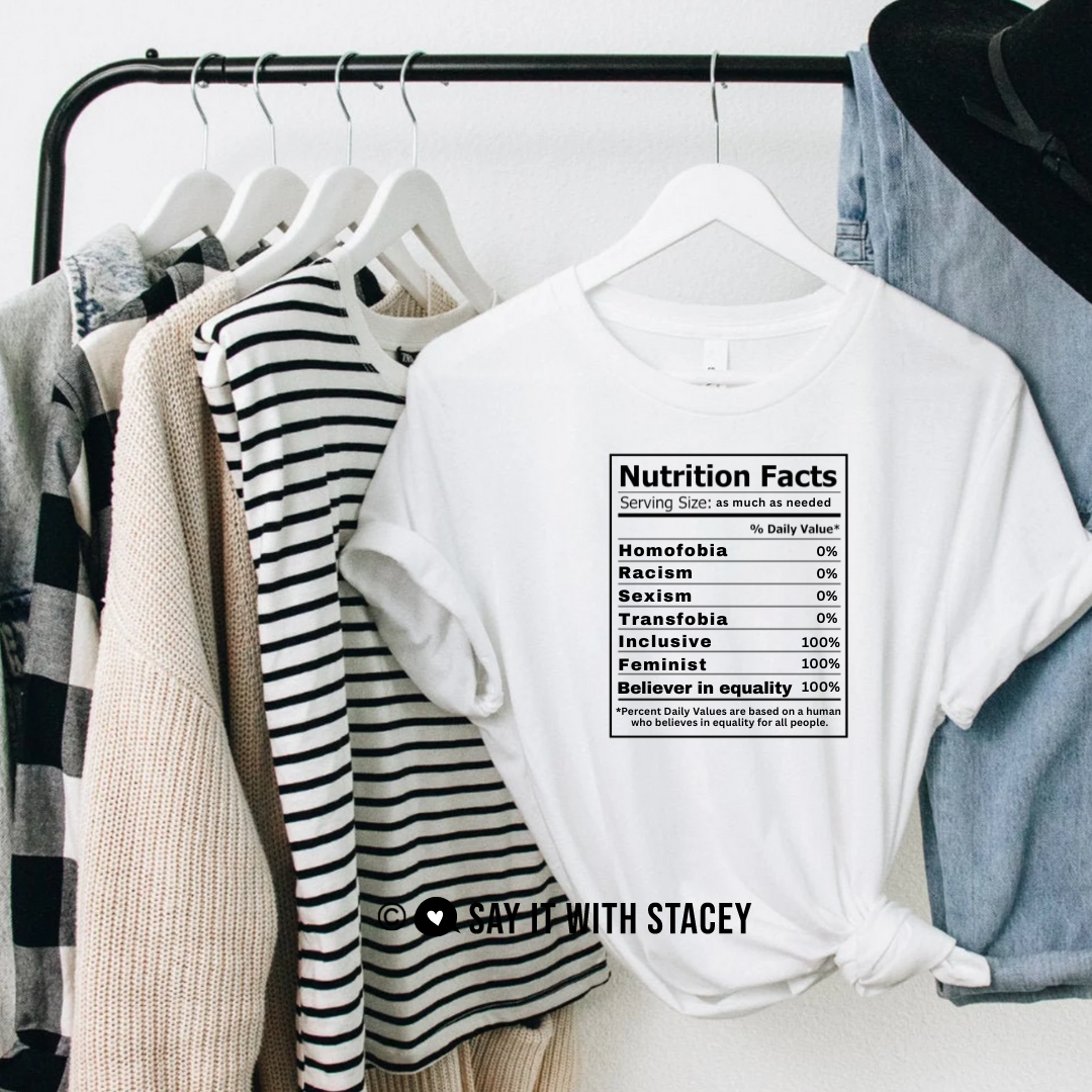 Nutrition Facts Feminism TShirt