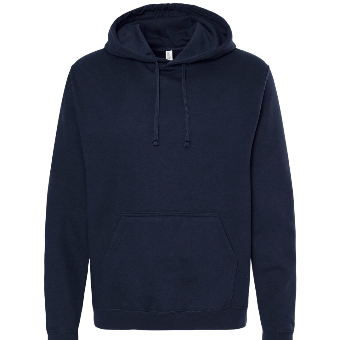 Premium Vector  Front and back of a navy blue hoodie with the front and  back of the front.