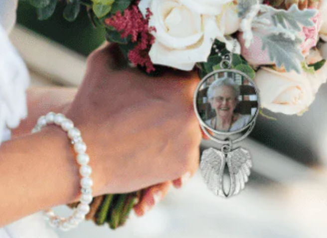 Memory Pendant, Memorial Pendant, Angel Wings Pendant