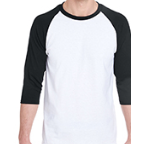 Raglan Black and White Shirt