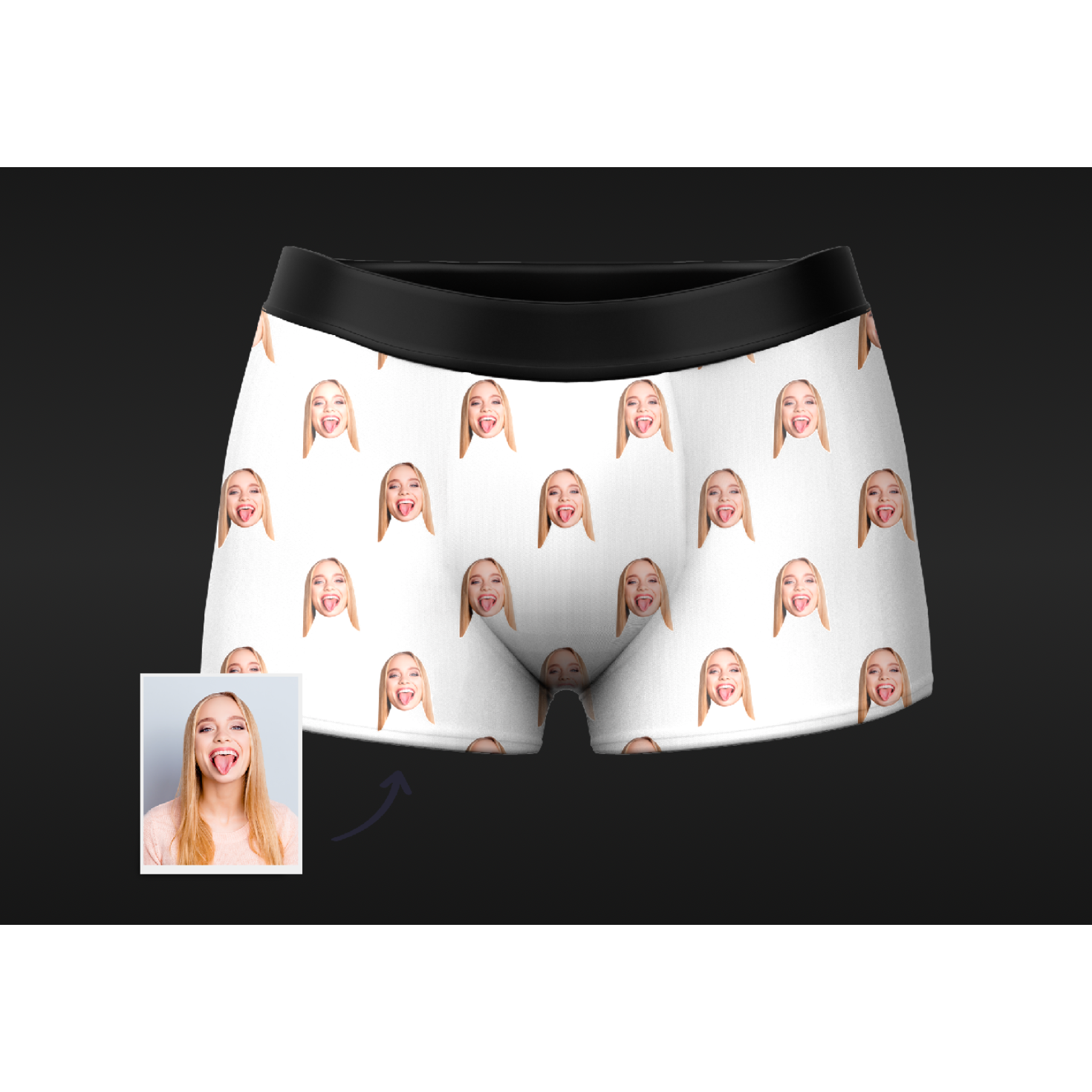 Custom Funny Boxer Briefs with Wife's Face Customized Print Underwear for  Men at  Men's Clothing store