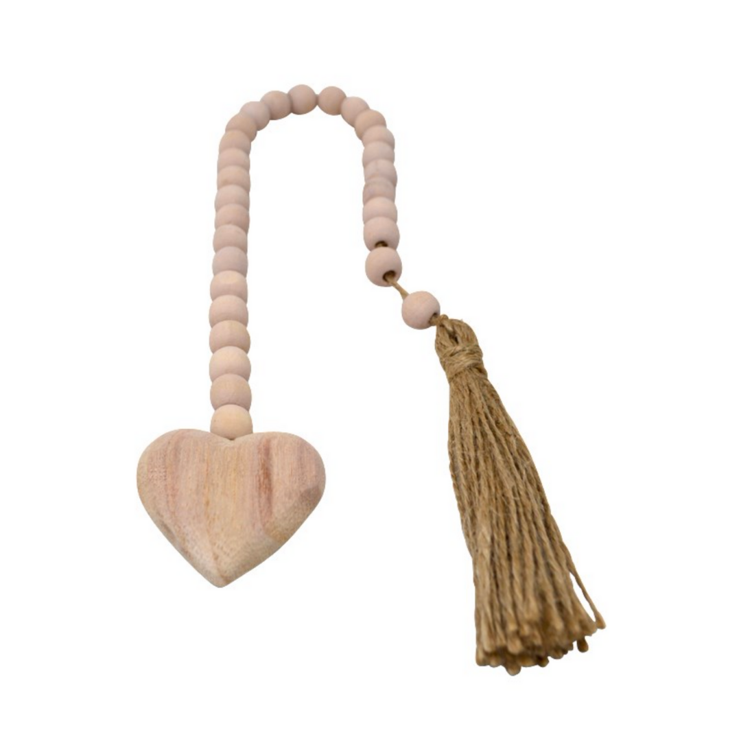 beaded heart garland