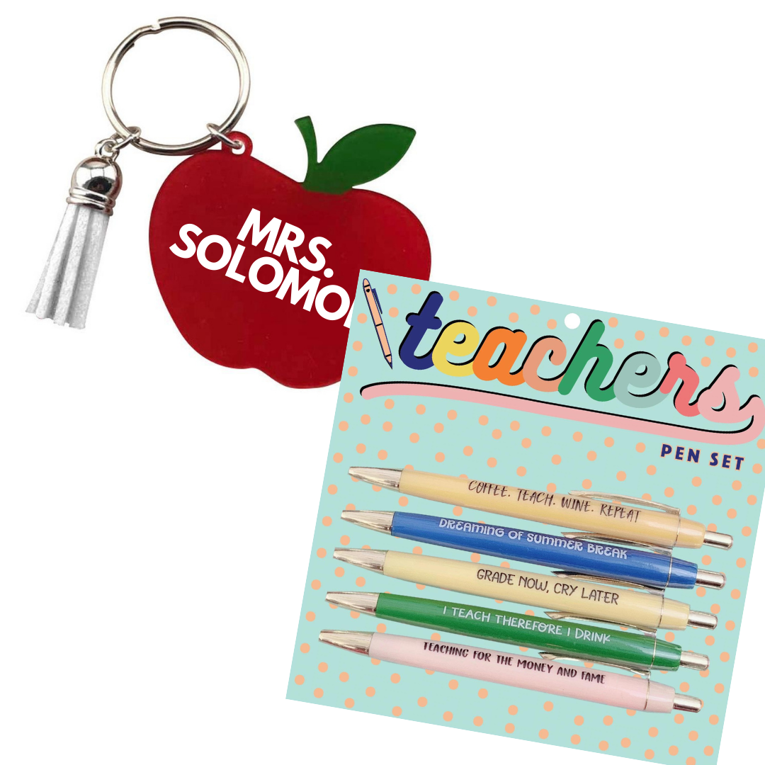 Apple Key Chain with Tassel