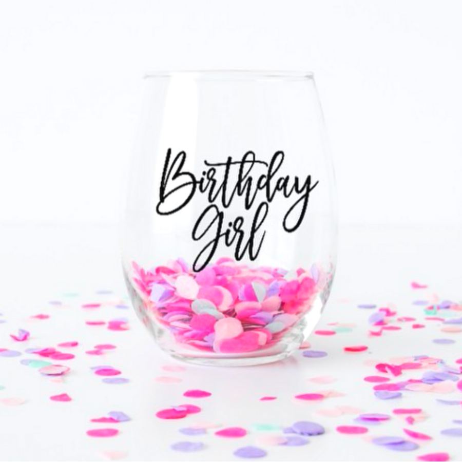 Birthday Girl Wine Glass