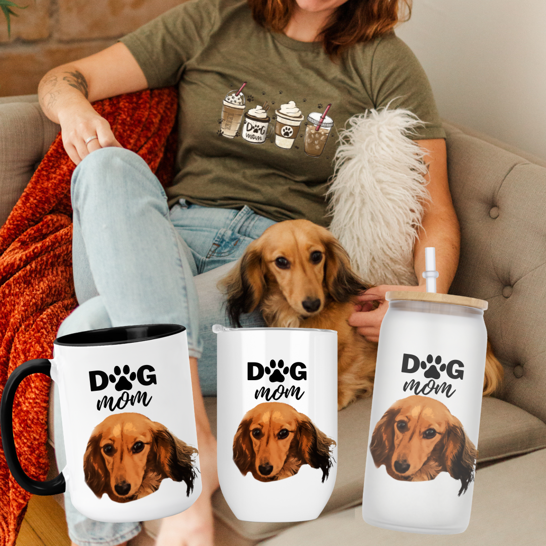 Personalized with your dog T Shirt Choice of 15oz Coffee Mug